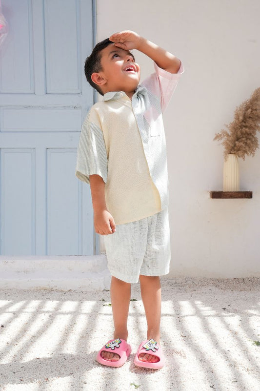 Henry Shirt and Shorts Set : SOFT PASTELS : Gender Neutral : Infant : Toddler : Tween