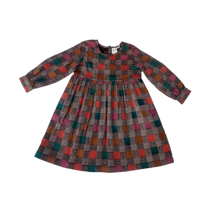 Mosaic Corduroy Shift Dress