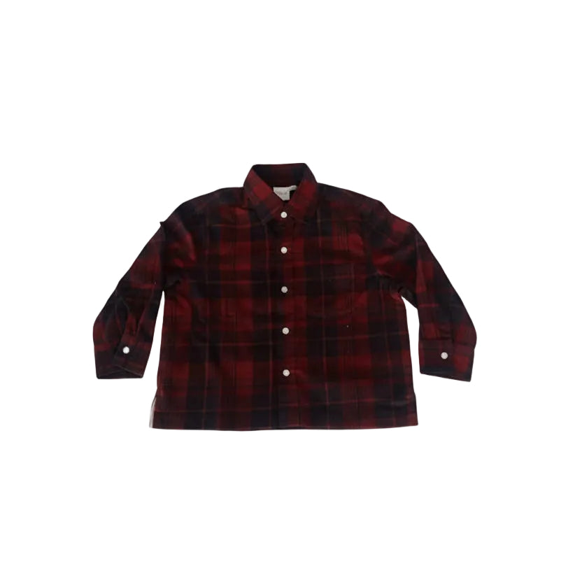 Rowan Plaid Corduroy Boys Shirt - Red