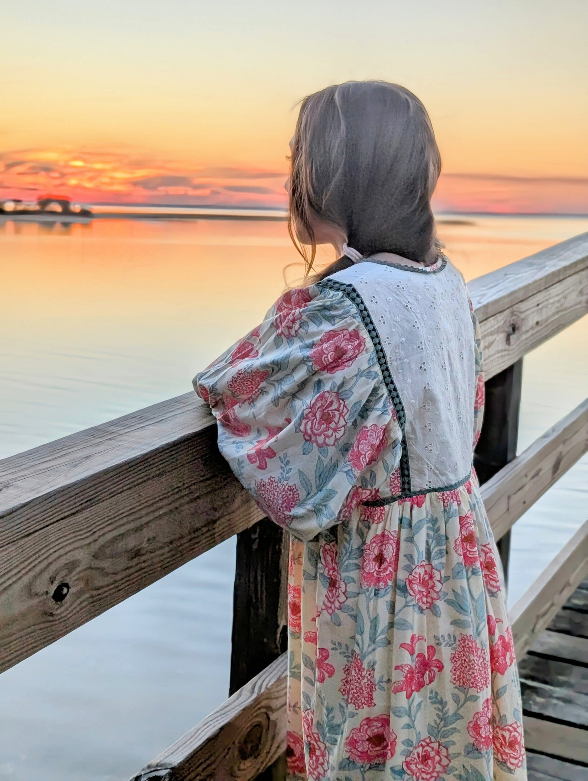 Charming Red Floral Dress Collection for Infants & Women Lace Finish & 3/4 Sleeves dress & diaper cover Yo Baby India