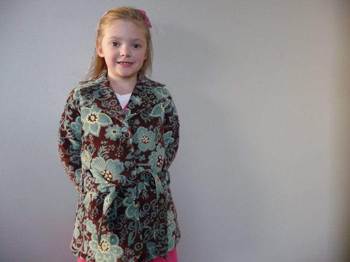Floral Printed Quilted Long Jacket With Belt Dress Yo Baby Wholesale