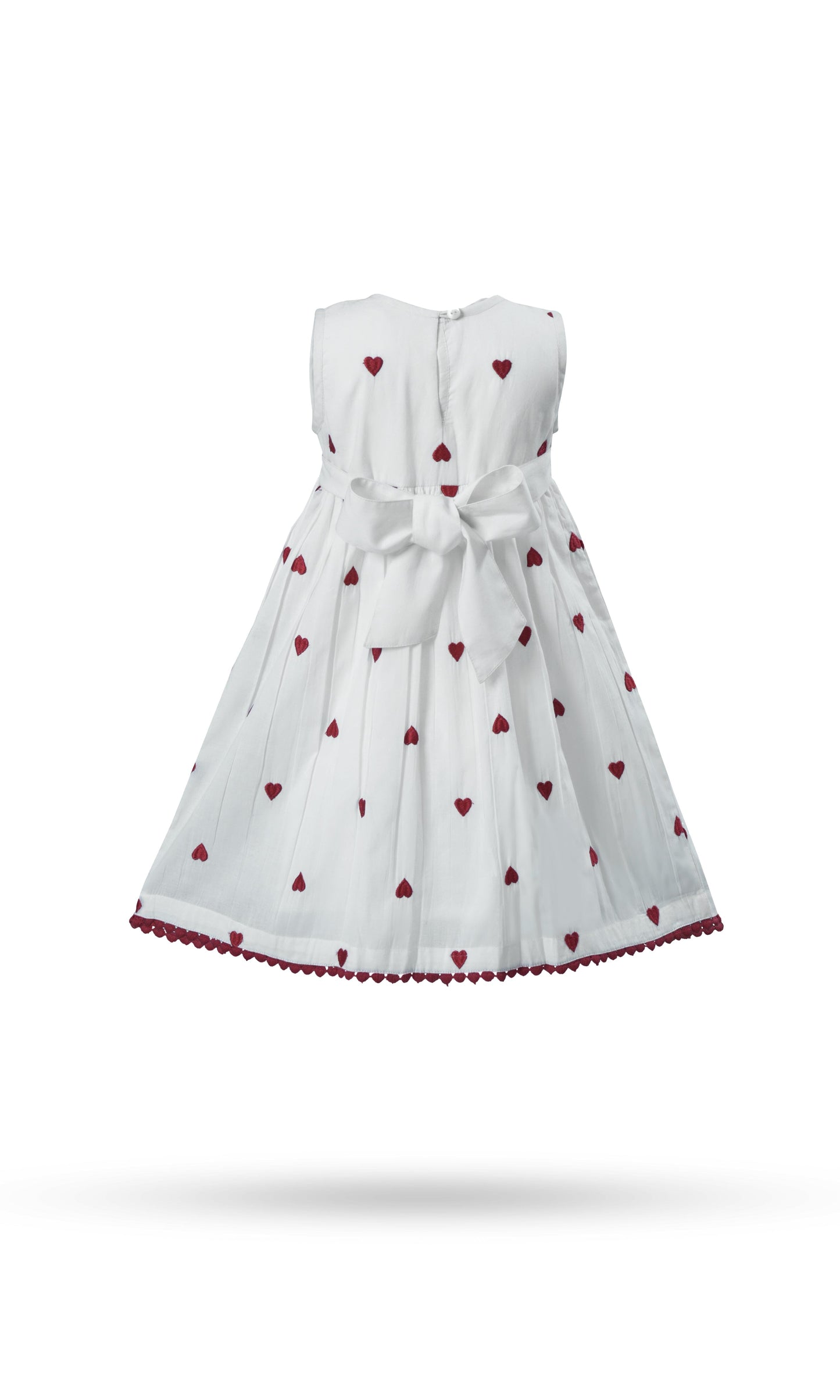 Heart-Embroidered Cotton Dress dress & diaper cover Yo Baby Wholesale