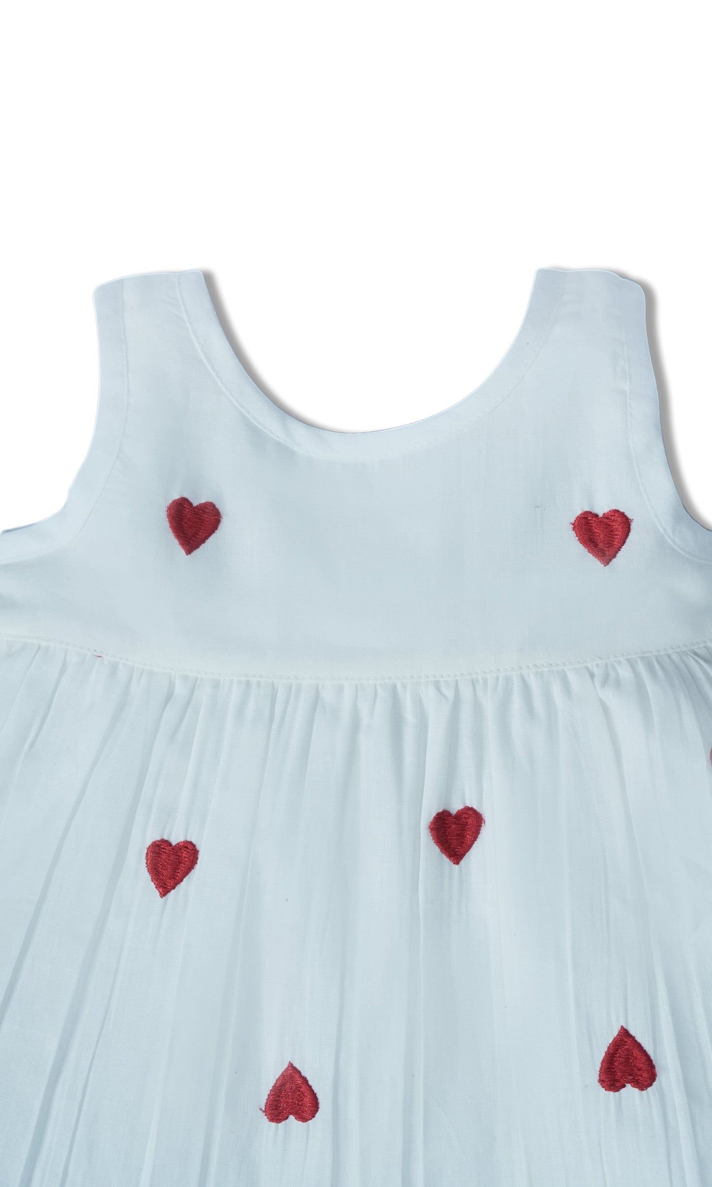 Heart-Embroidered Cotton Dress dress & diaper cover Yo Baby Wholesale
