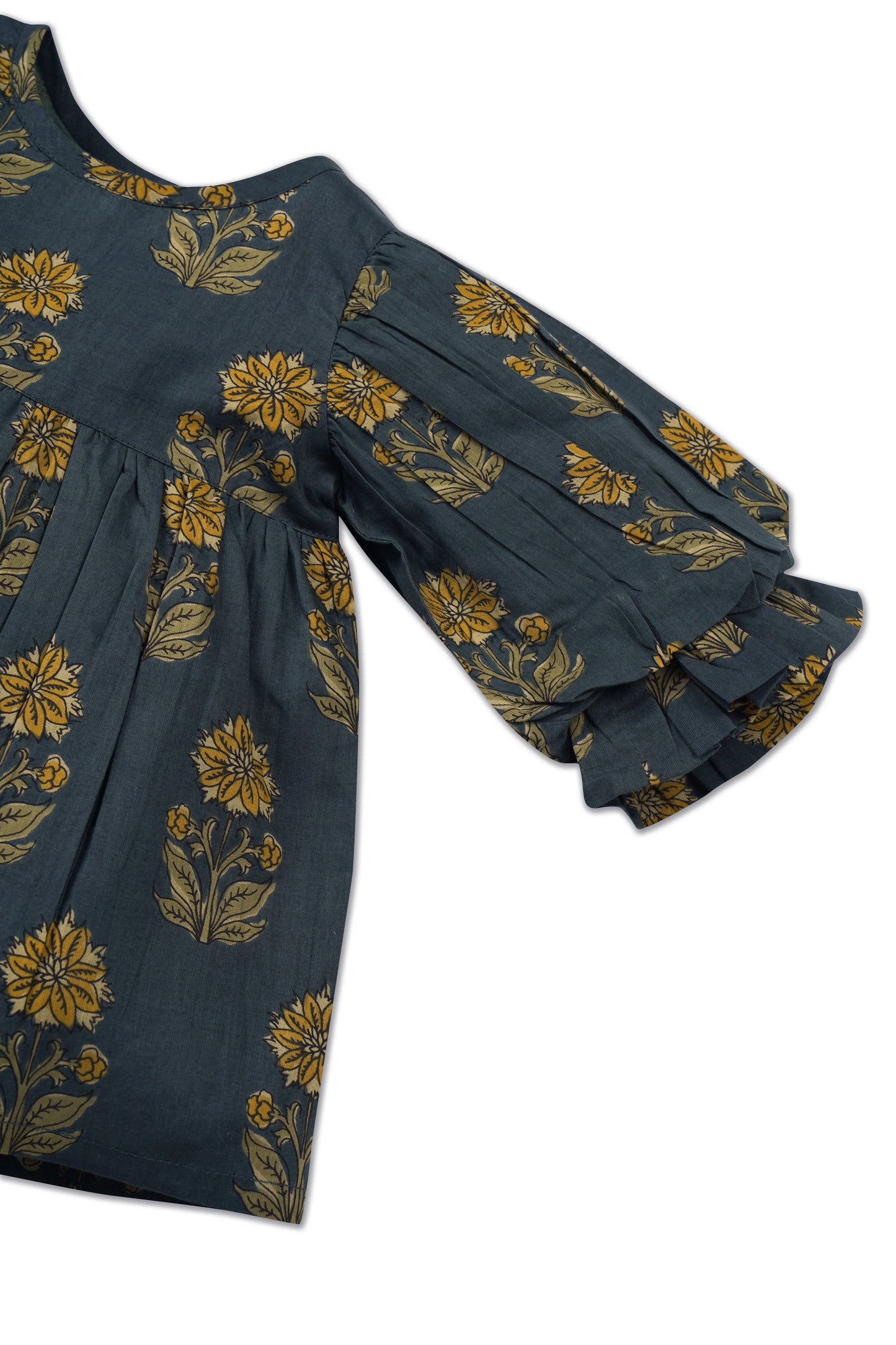 Rasa Dress : MOSS GREEN : Infant : Toddler : Tween dress & diaper cover Yo Baby India