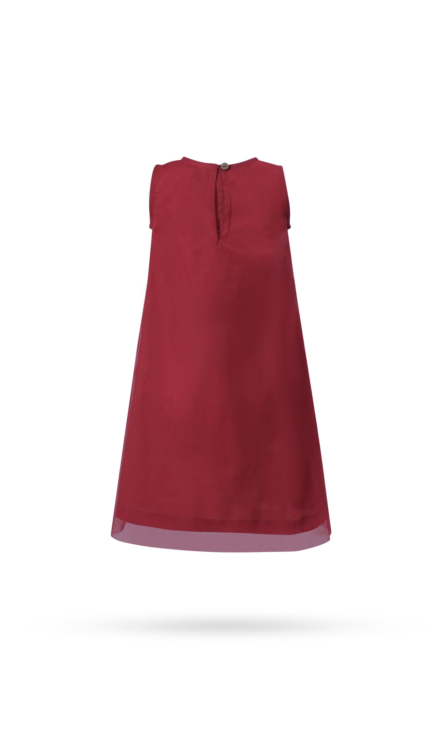 Red Tulle Dress with Ruffle Neck dress & diaper cover Yo Baby Wholesale