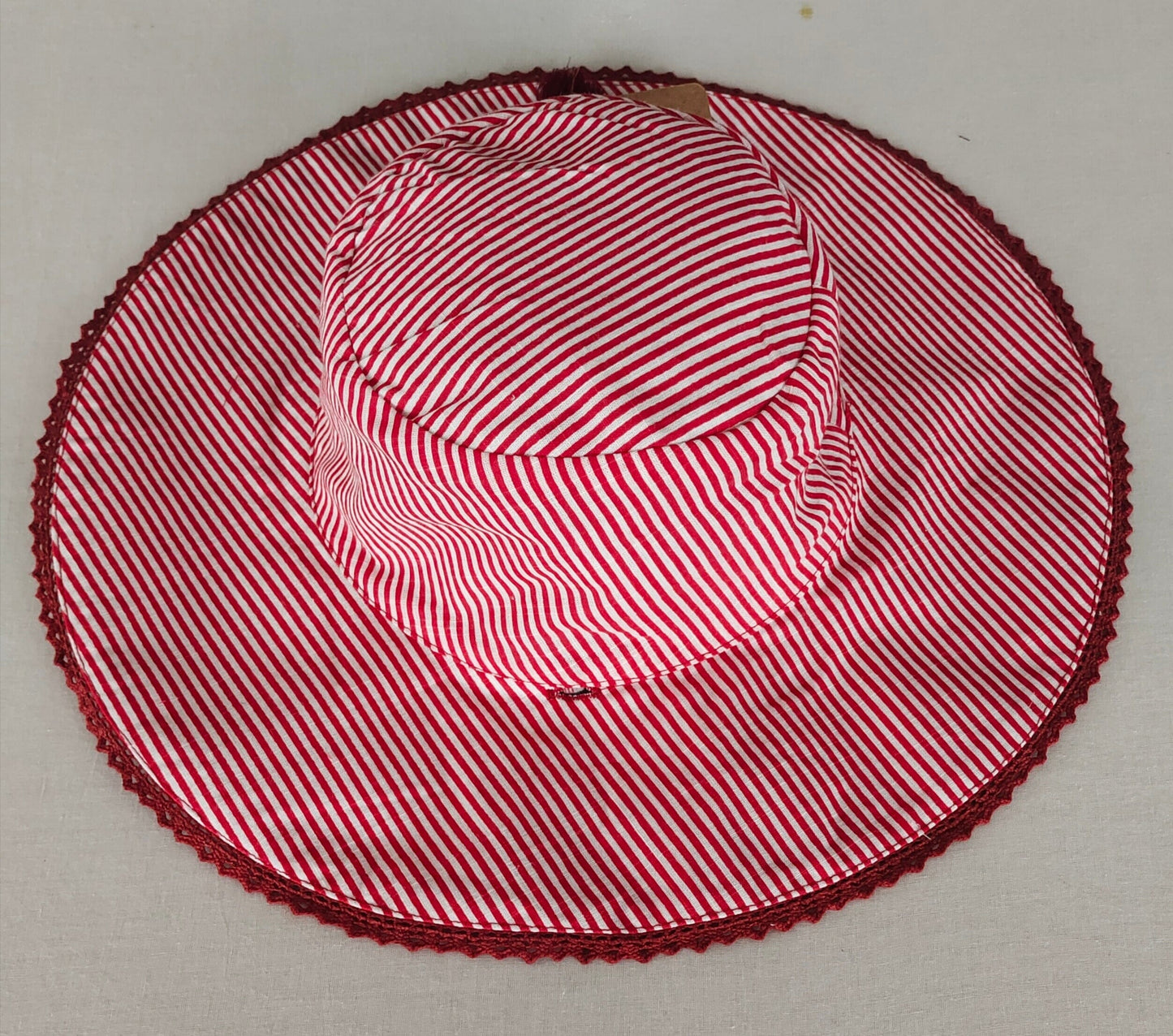 Reversible Red Checks & Stripe Sun Hat for Kids CAP Yo Baby India