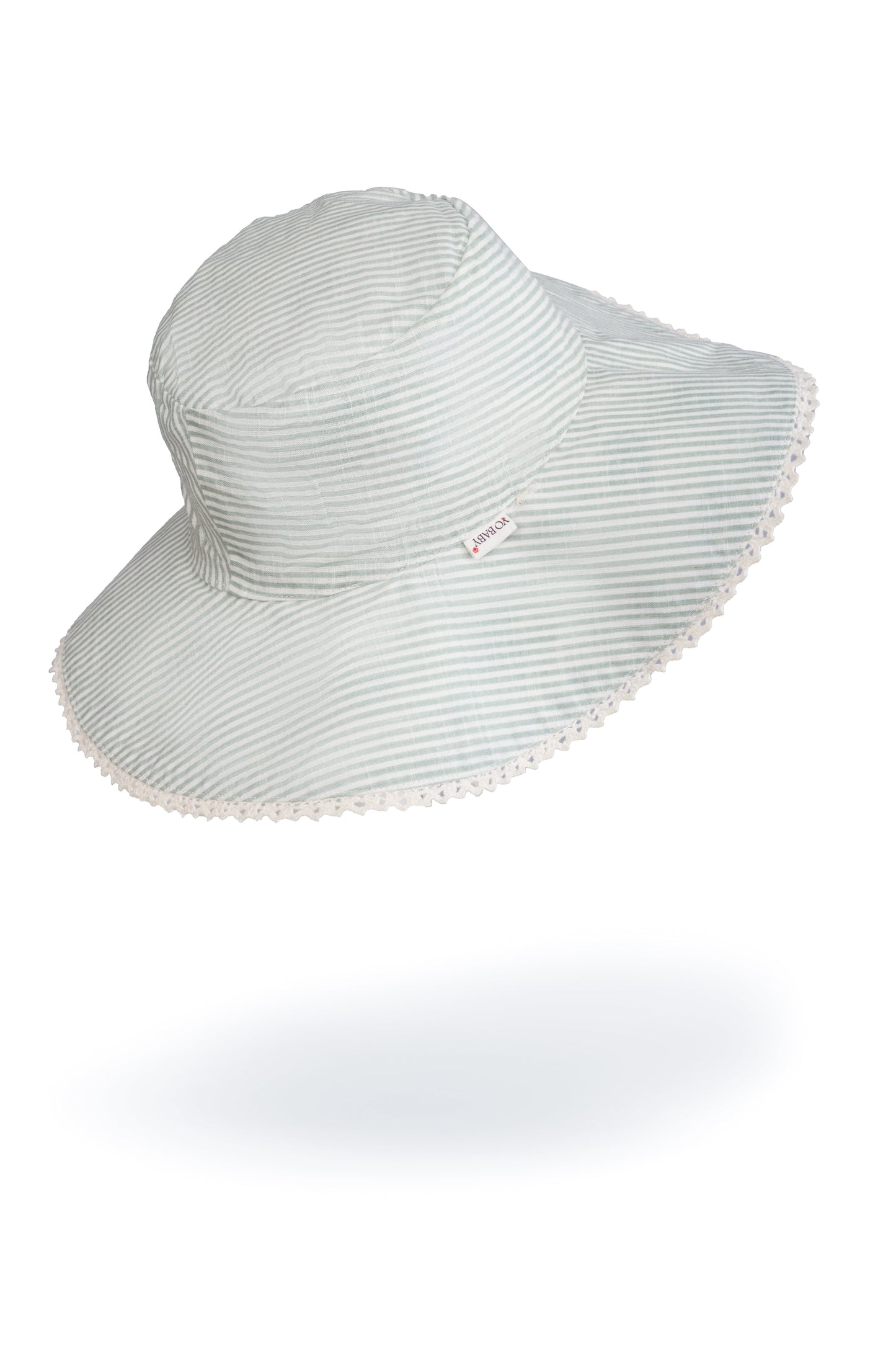 Reversible Sage Booti Print & Sage Stripe Sun Hat for Kids CAP Yo Baby India