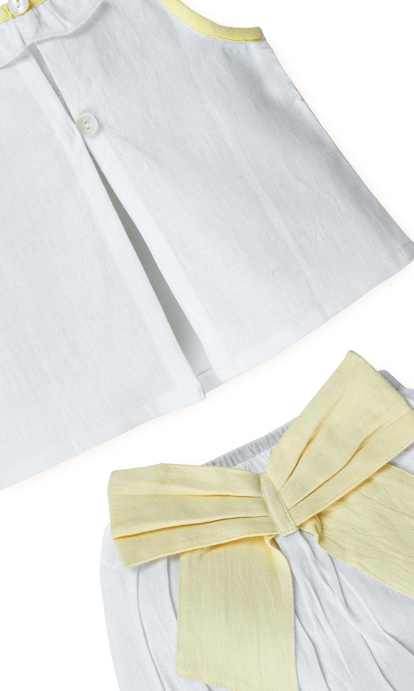 Top And Bow Bloomer Set : YELLOW : Infant : Baby Girl : New Born Top & Shorts Set Yo Baby India