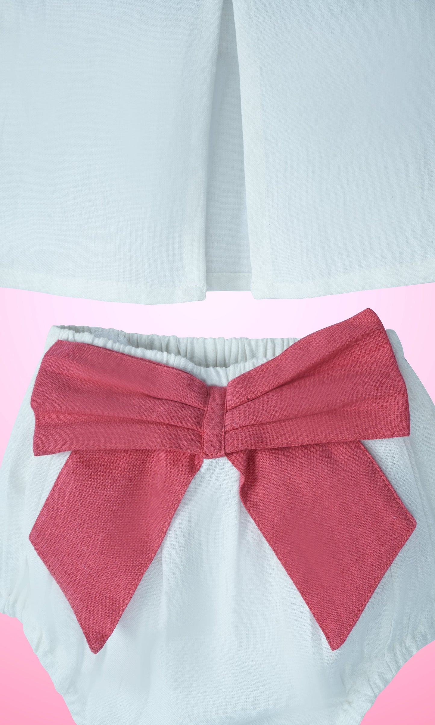 White Ruffled-Neck Top & Bow Diaper Cover Top & Shorts Set Yo Baby Wholesale