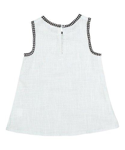 Baby Blue Shift Infant Dress With Polka Dot Piping Dress Yo Baby Wholesale