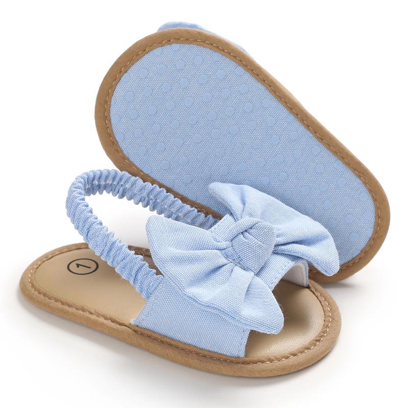 Baby Girl Bow Sandals - Light Blue Yo Baby Wholesale
