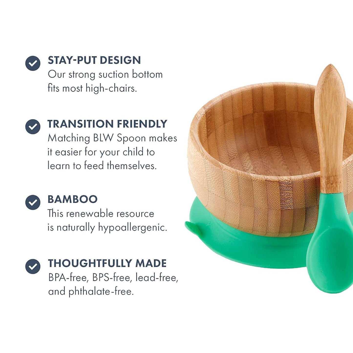 Bamboo Bowl & Spoon Set With Suction Yo Baby India