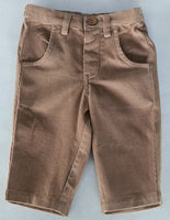 Beige Corduroy Solid Color Boys Pants Pants Yo Baby India 