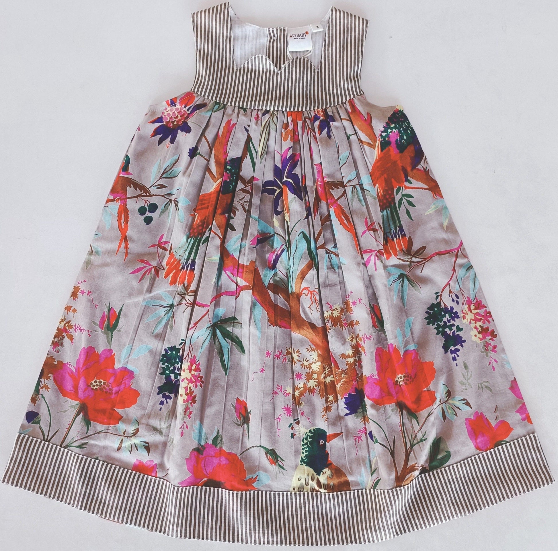 Bird Printed Sweetheart Neck Line Dress Dress Yo Baby India