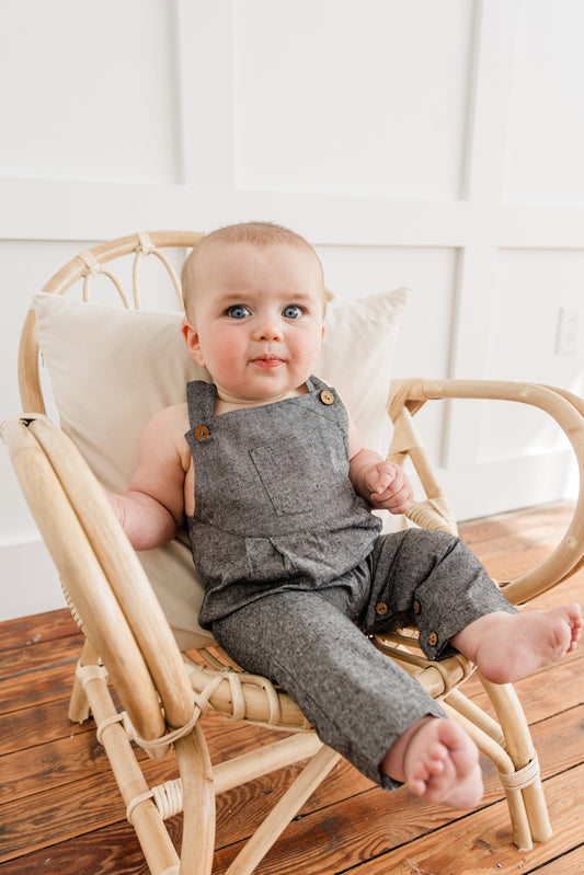 Black Chambray Boys Infant Overall Infant Overall Yo Baby India