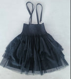 Black Tulle Solid Color Ruffle Dress Dress Yo Baby India 