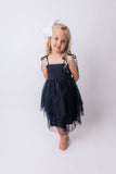 Black Tulle Solid Color Ruffle Dress Dress Yo Baby India 