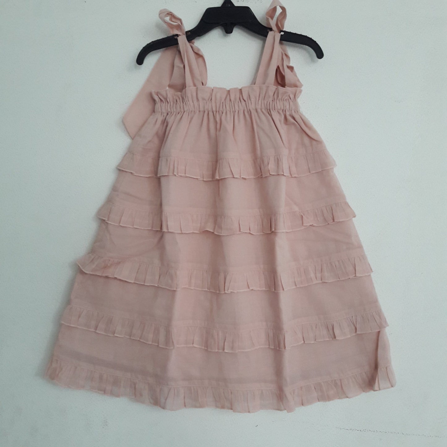 Blush-Color Bubble Gum Frill Dress Dress Yo Baby Wholesale