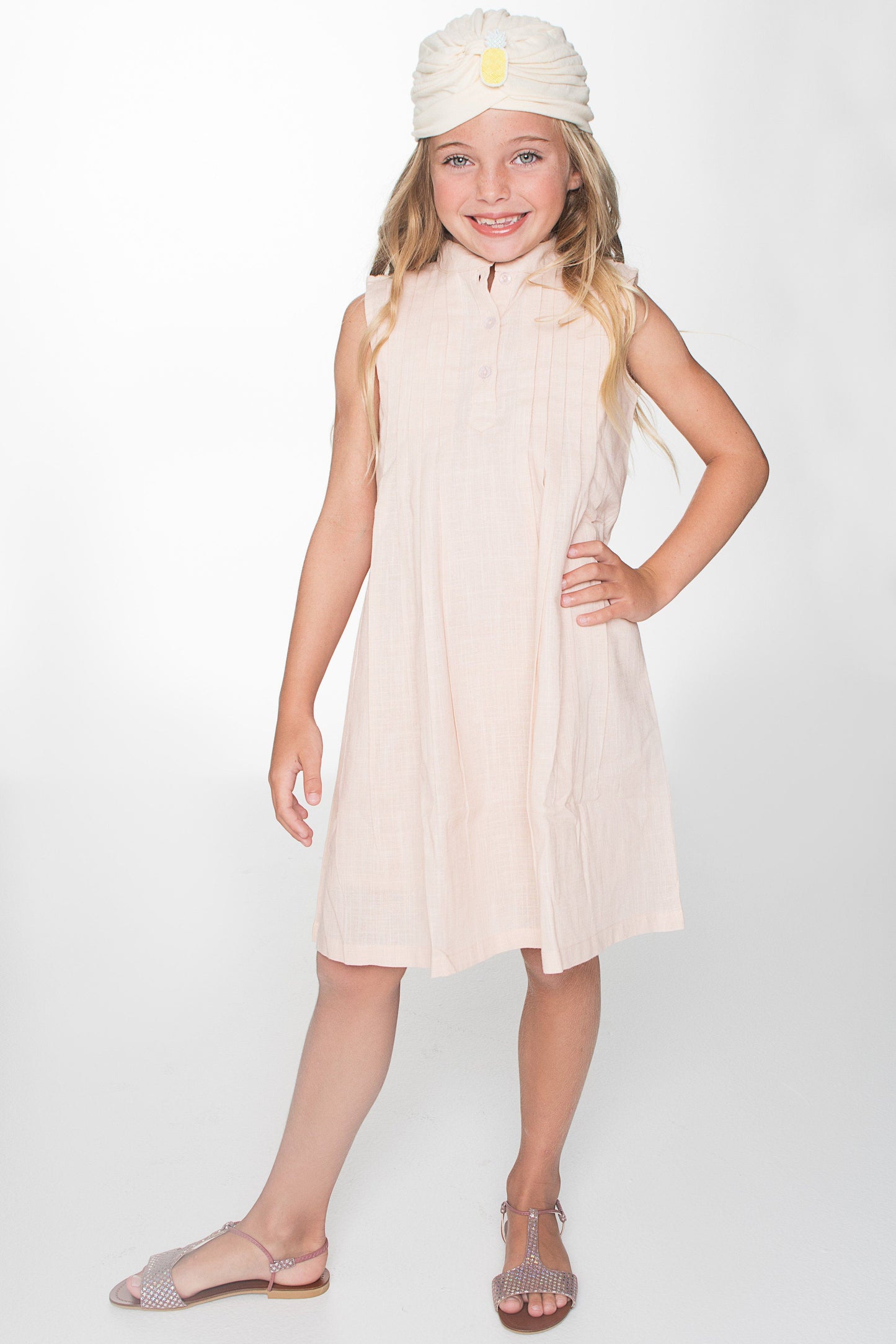 Blush Pin Tuck Detail Shift Dress Dress Yo Baby Wholesale