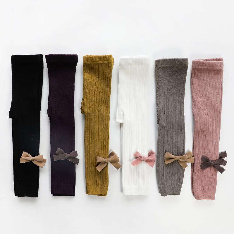 Bow Ribbed Solid Tights Yo Baby India