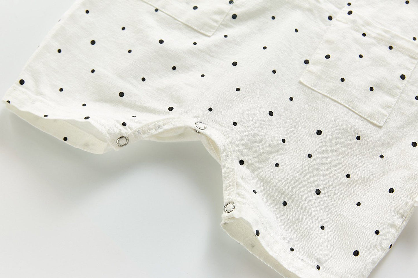 Bow-Tie White Polka Dot Shirt Romper - Boys Dress Yo Baby Wholesale