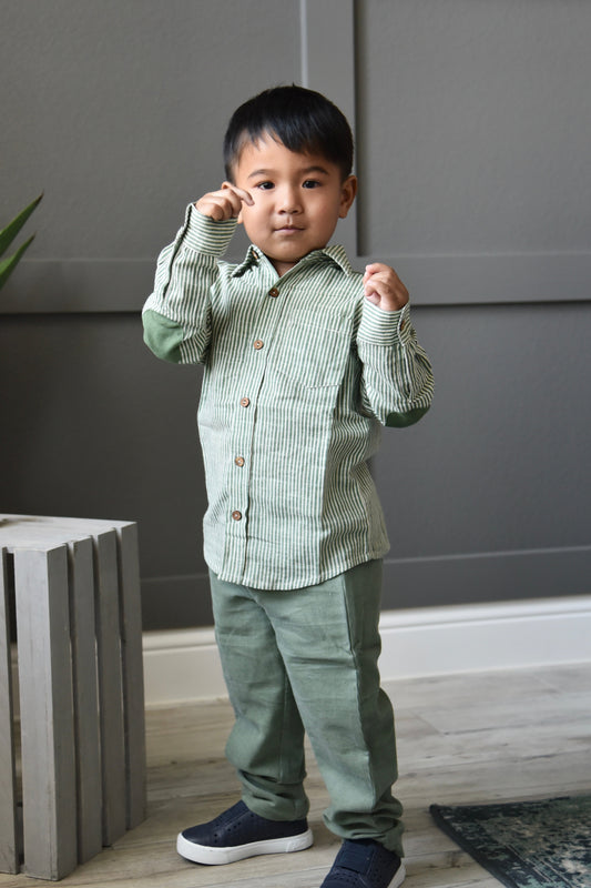 Boys Corduroy Pants - Sage Green Boys Yo Baby Wholesale