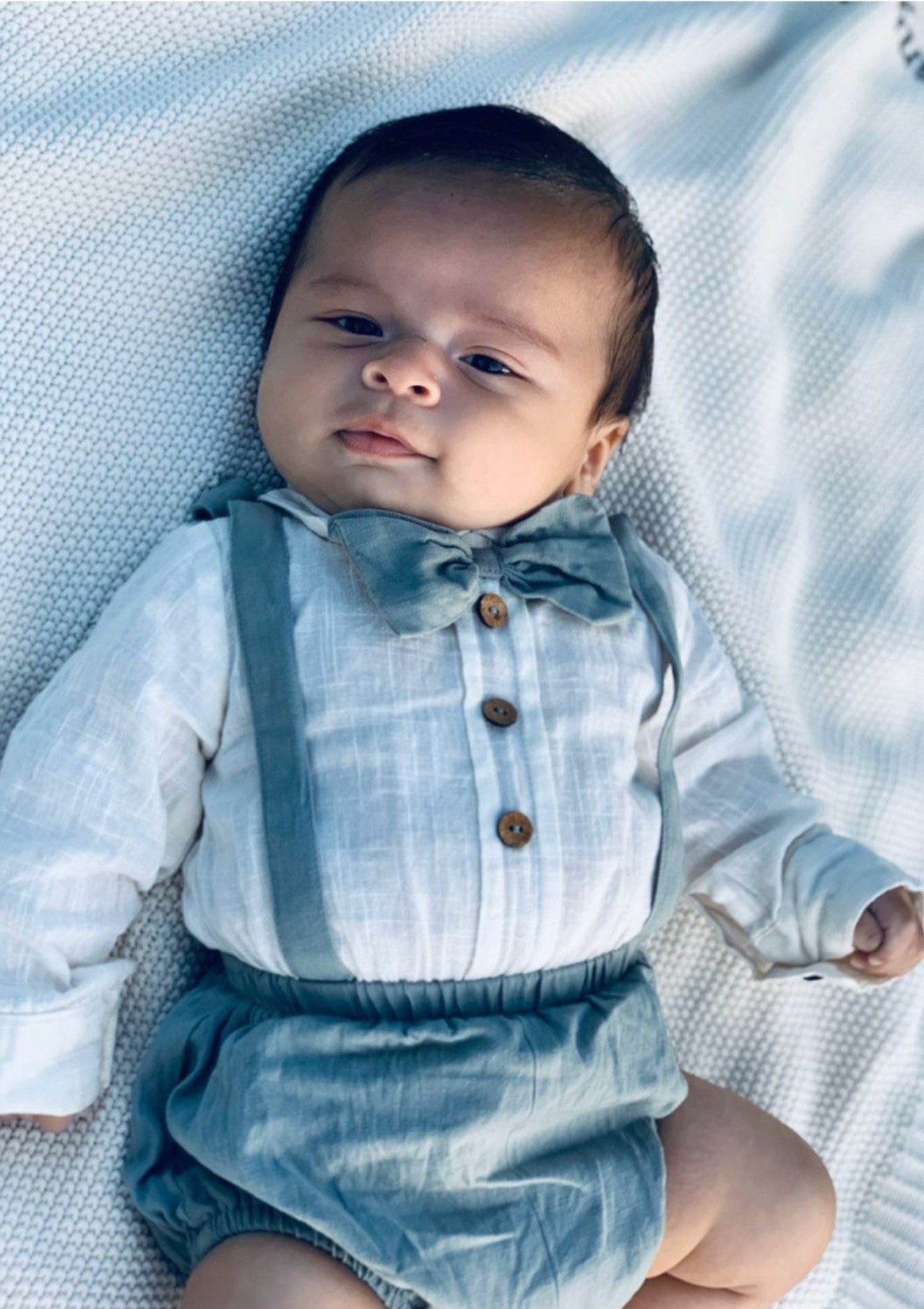 Bow Tie Baby Boy Photoshoot Dresses Bow Tie Blue Baby Boy Outfit