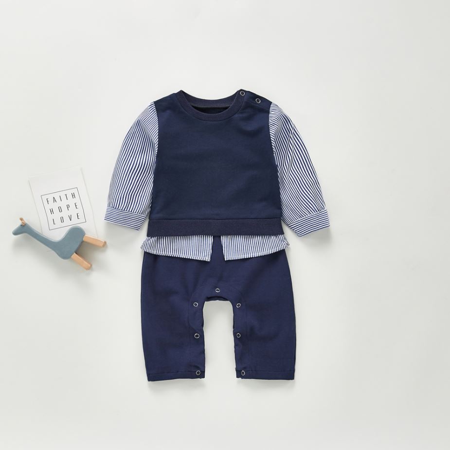 Boys Infant One-Piece Shirt & Pants Romper Yo Baby India