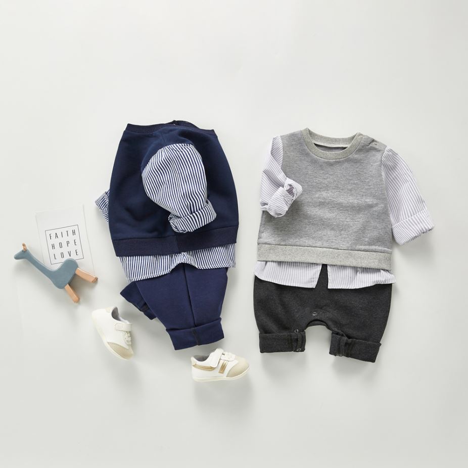 Boys Infant One-Piece Shirt & Pants Romper Yo Baby India