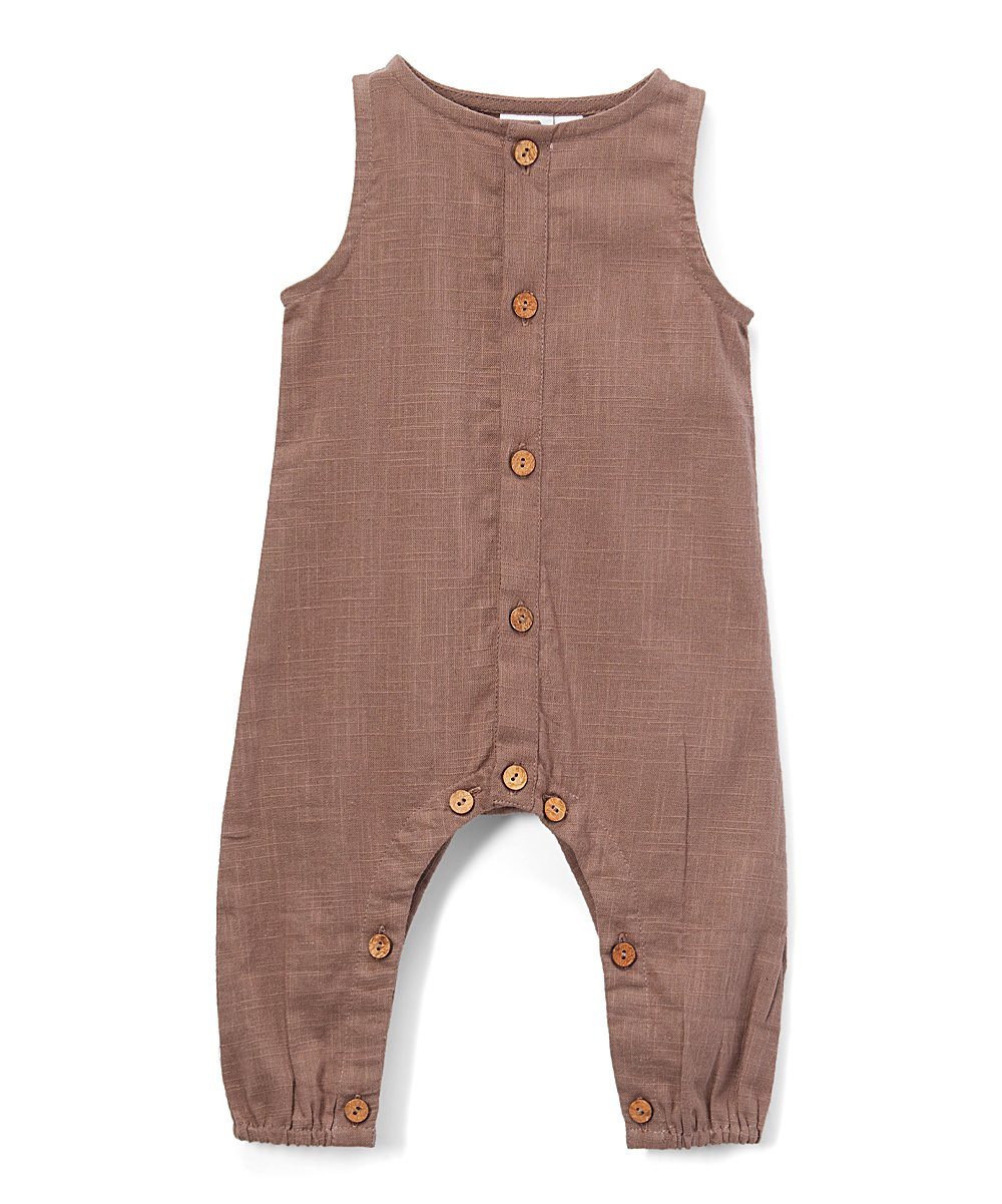 Boys Infant Sleeveless Romper - Chocolate diaper covers Yo Baby Wholesale