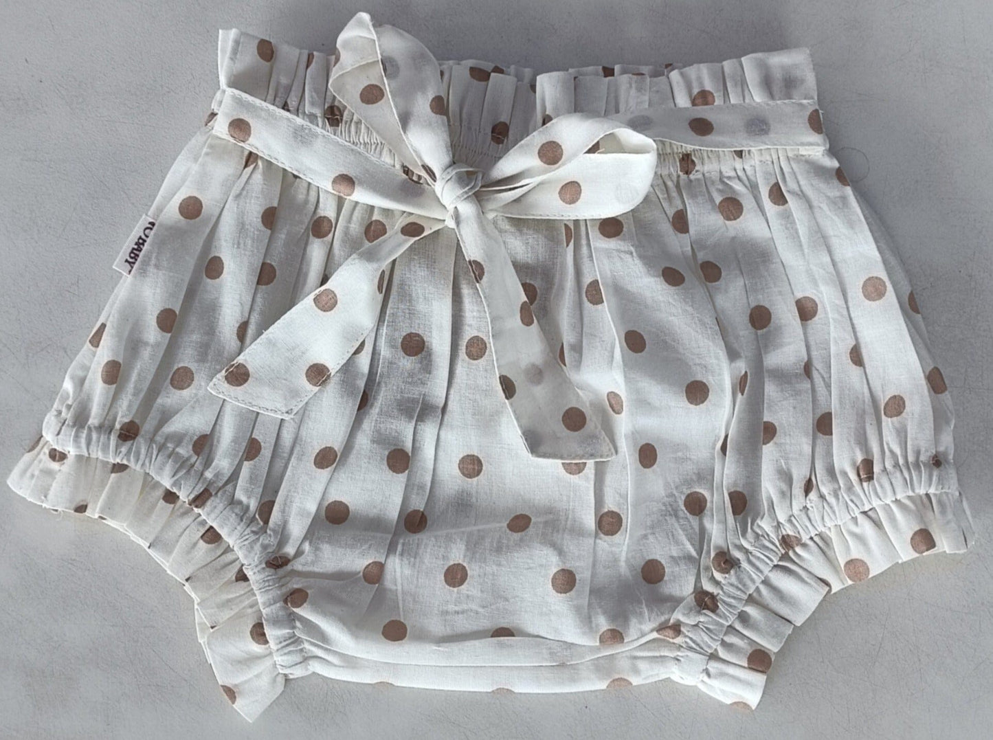 Brown Polka-Dot Print Shorts-Style Diaper Cover Diaper Cover Yo Baby India