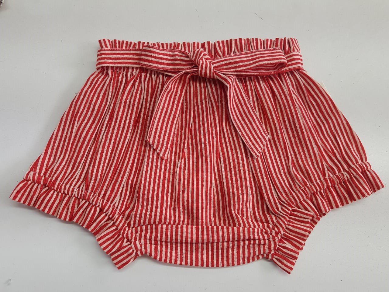 Brown, Red, Orange Stripes Print Infant Baby Shorts (3PC SET) 3 Piece Shorts Set Yo Baby Wholesale