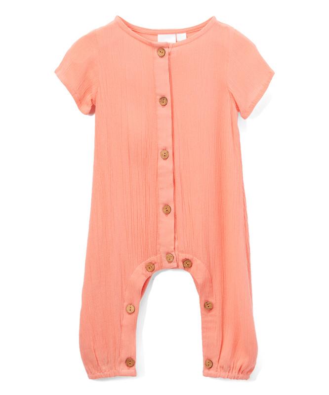 Coral Unisex Infant Romper romper Yo Baby Wholesale