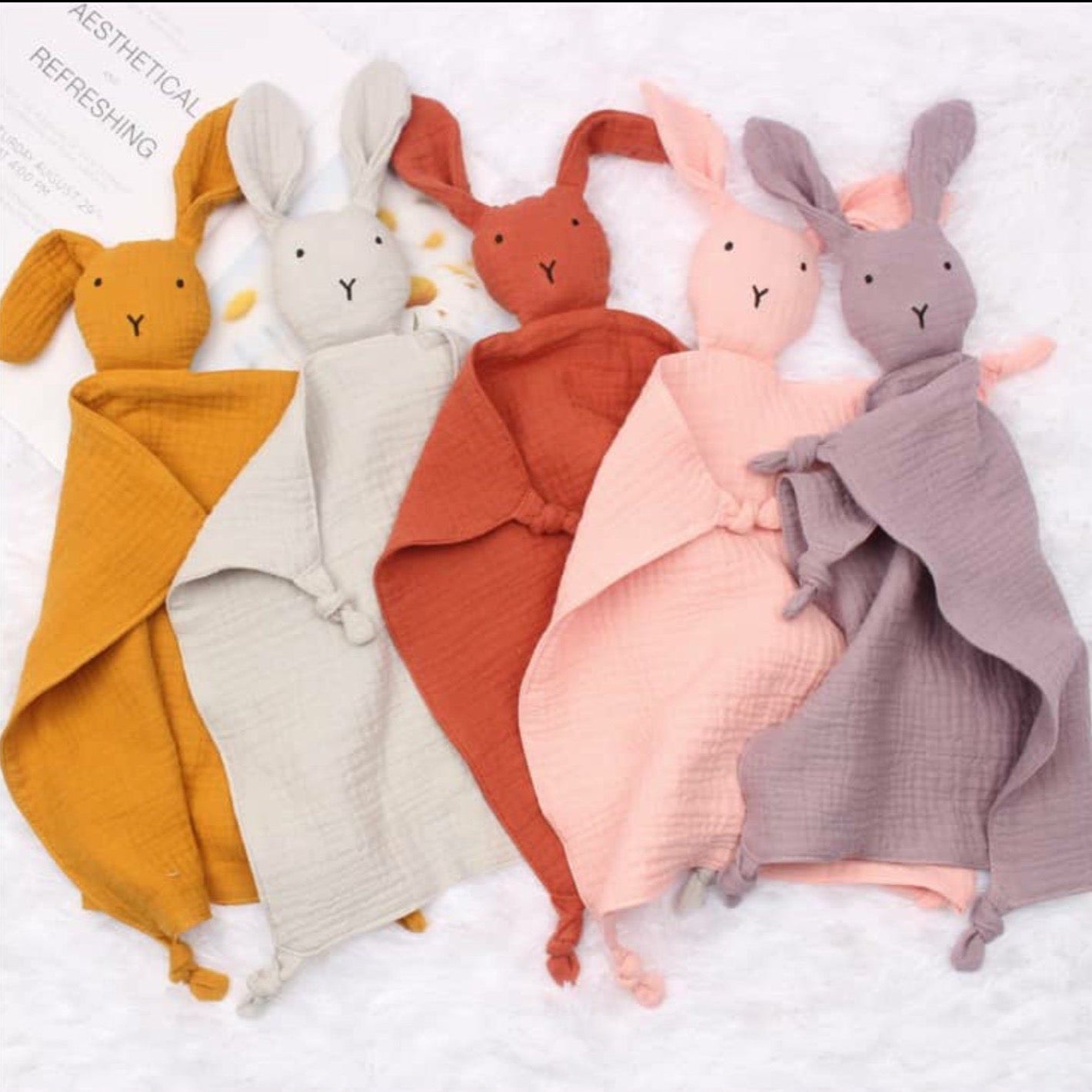 Cotton Muslin Bunny Towel/Napkin Blanket Yo Baby Wholesale