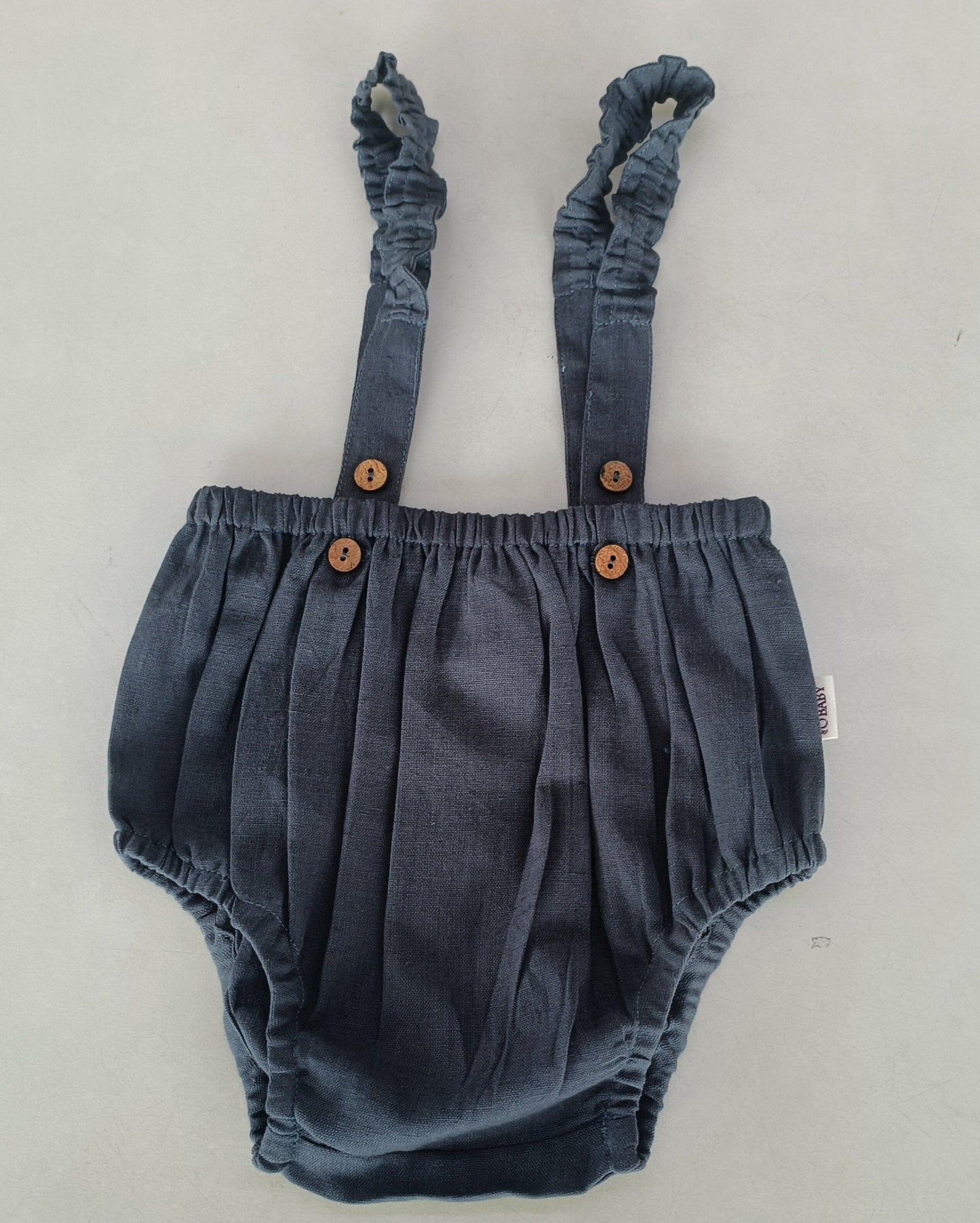Dark-Grey Color Suspender Shorts-Style Diaper Cover Yo Baby India