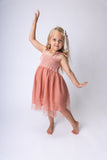 Dark Pink Tulle Solid Color Ruffle Dress Dress Yo Baby India 