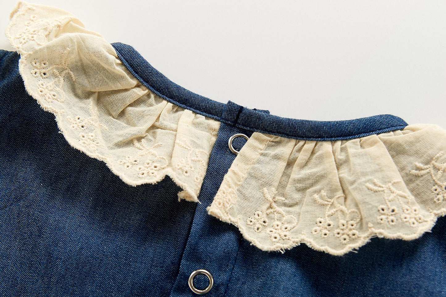 Denim Lace Sleeveless Romper Dress Yo Baby Wholesale