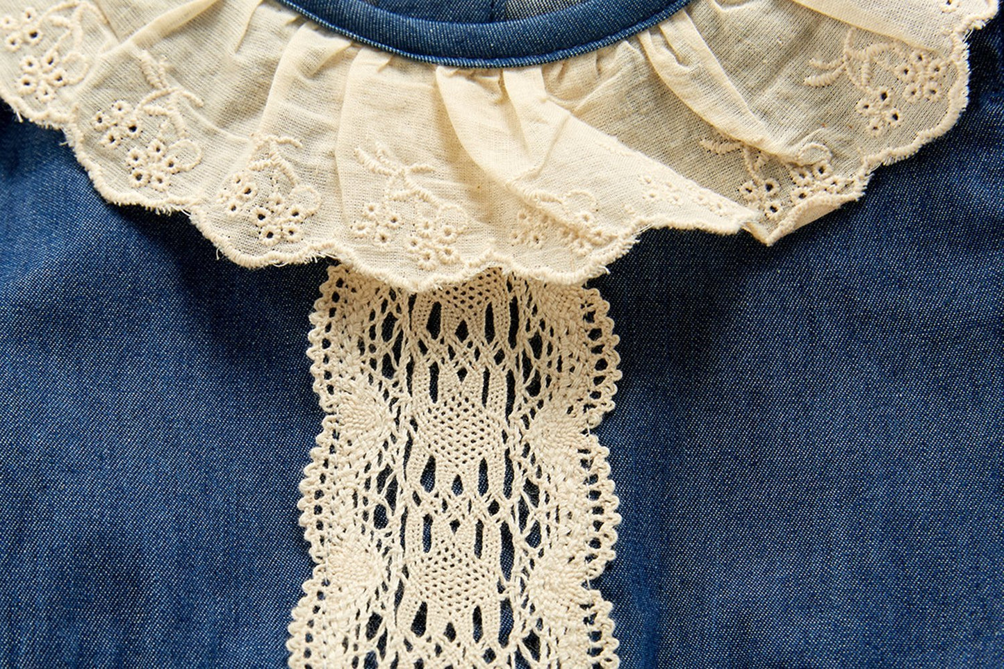 Denim Lace Sleeveless Romper Dress Yo Baby Wholesale