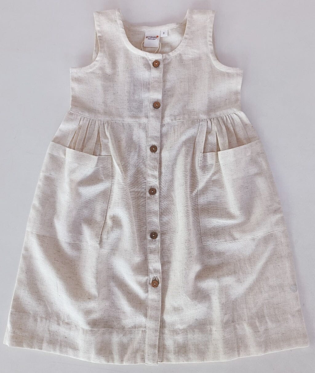 Ecru Shift Dress With Pocket Detail Dress Yo Baby India