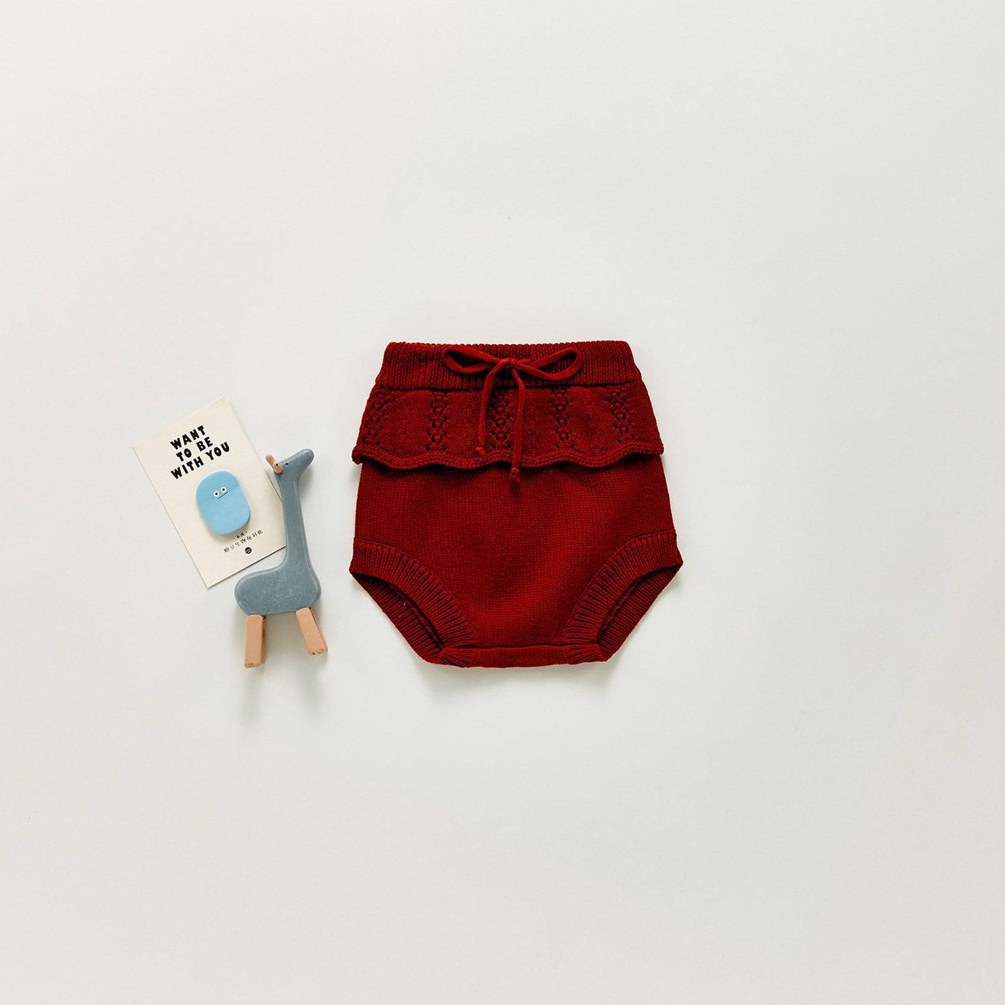 Embroidered Knitted Sweater-Shorts - Rust Dress Yo Baby Wholesale