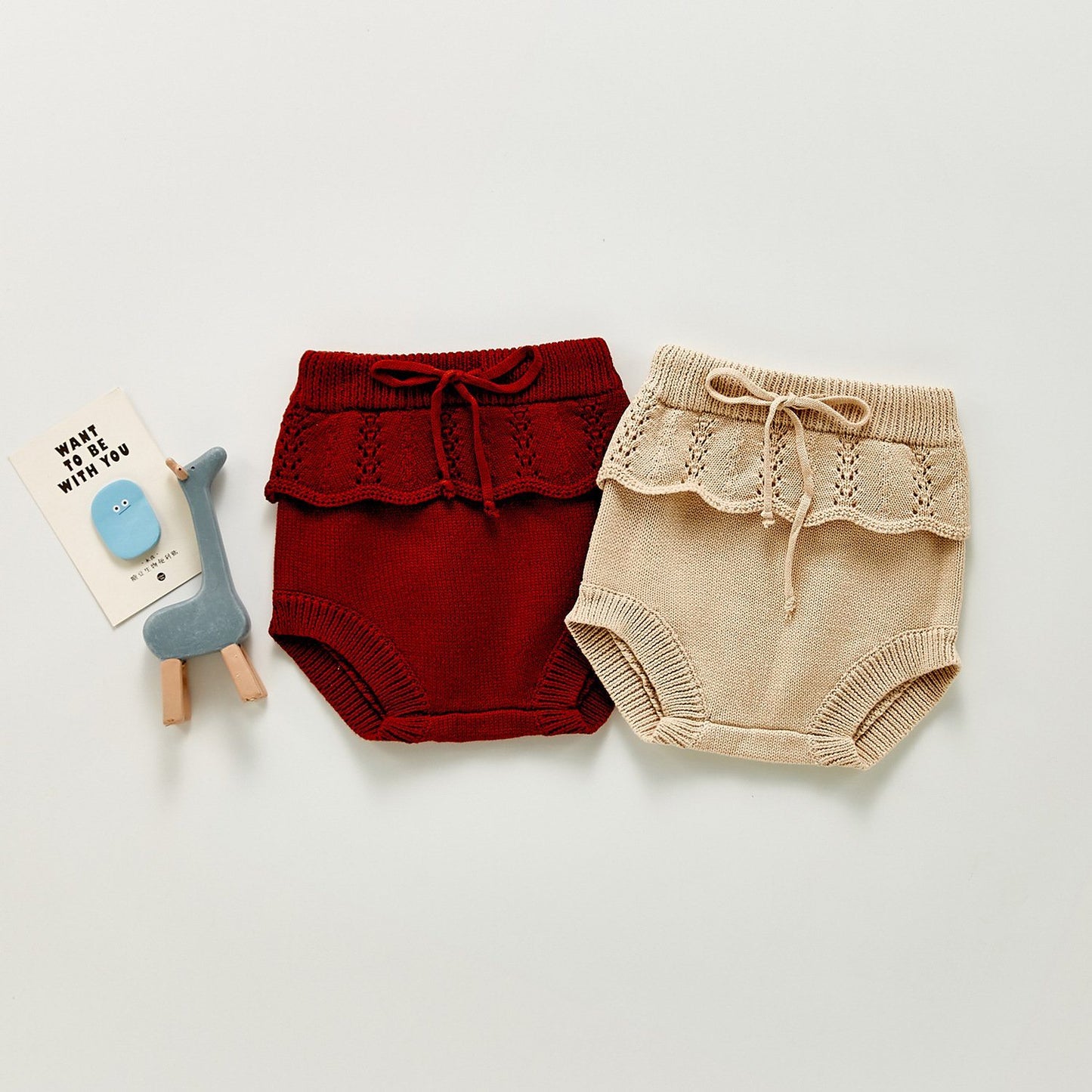 Embroidered Knitted Sweater-Shorts - Rust Dress Yo Baby Wholesale