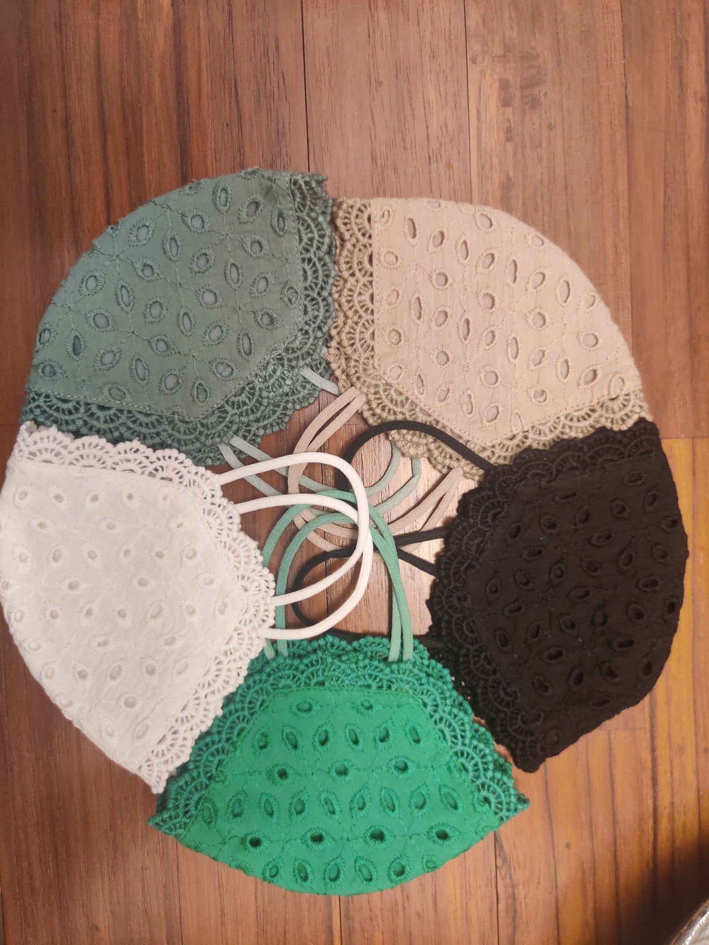 Embroidered & Lace Face Mask Reversible - Adult Size Yo Baby Wholesale