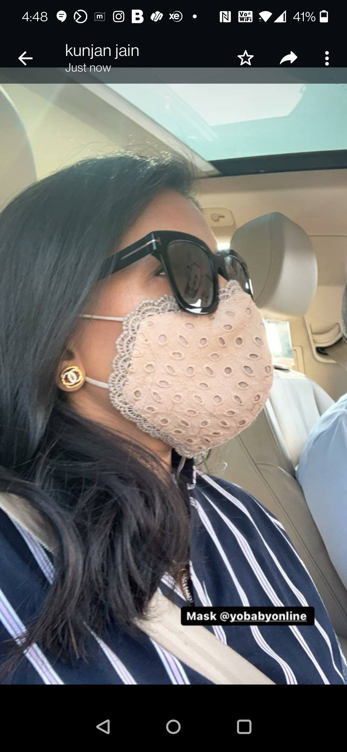 Embroidered & Lace Face Mask Reversible - Kids Size Yo Baby Wholesale