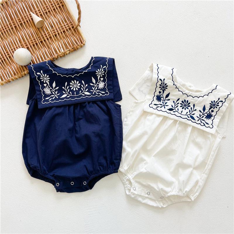 Embroidered Sailor Sleeveless Romper Dress Yo Baby Wholesale
