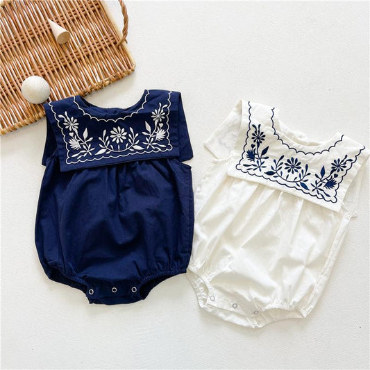 Embroidered Sailor Sleeveless Romper Dress Yo Baby Wholesale