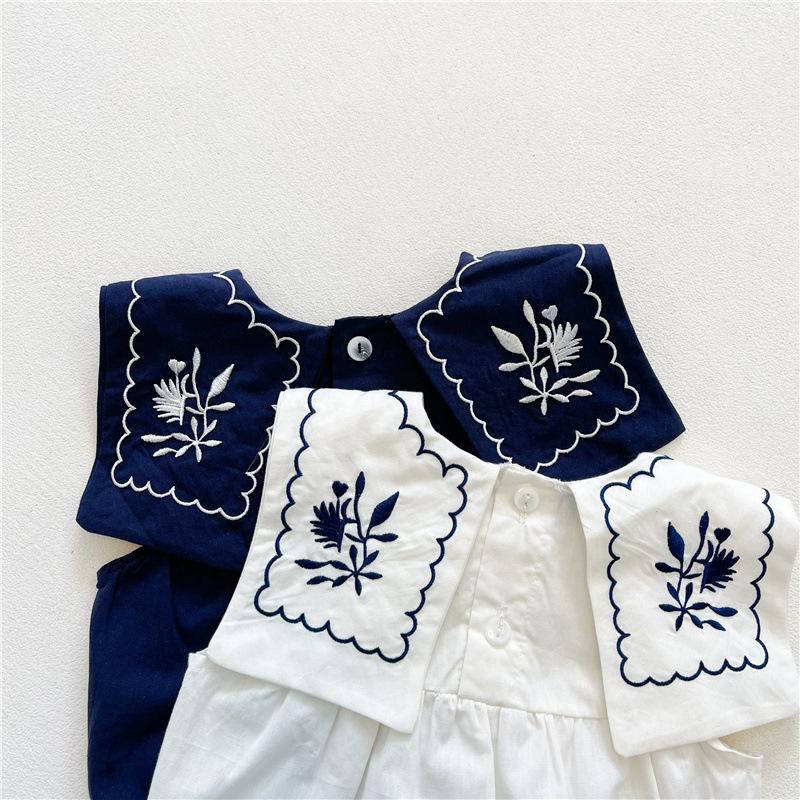 Embroidered Sailor Sleeveless Romper Dress Yo Baby Wholesale