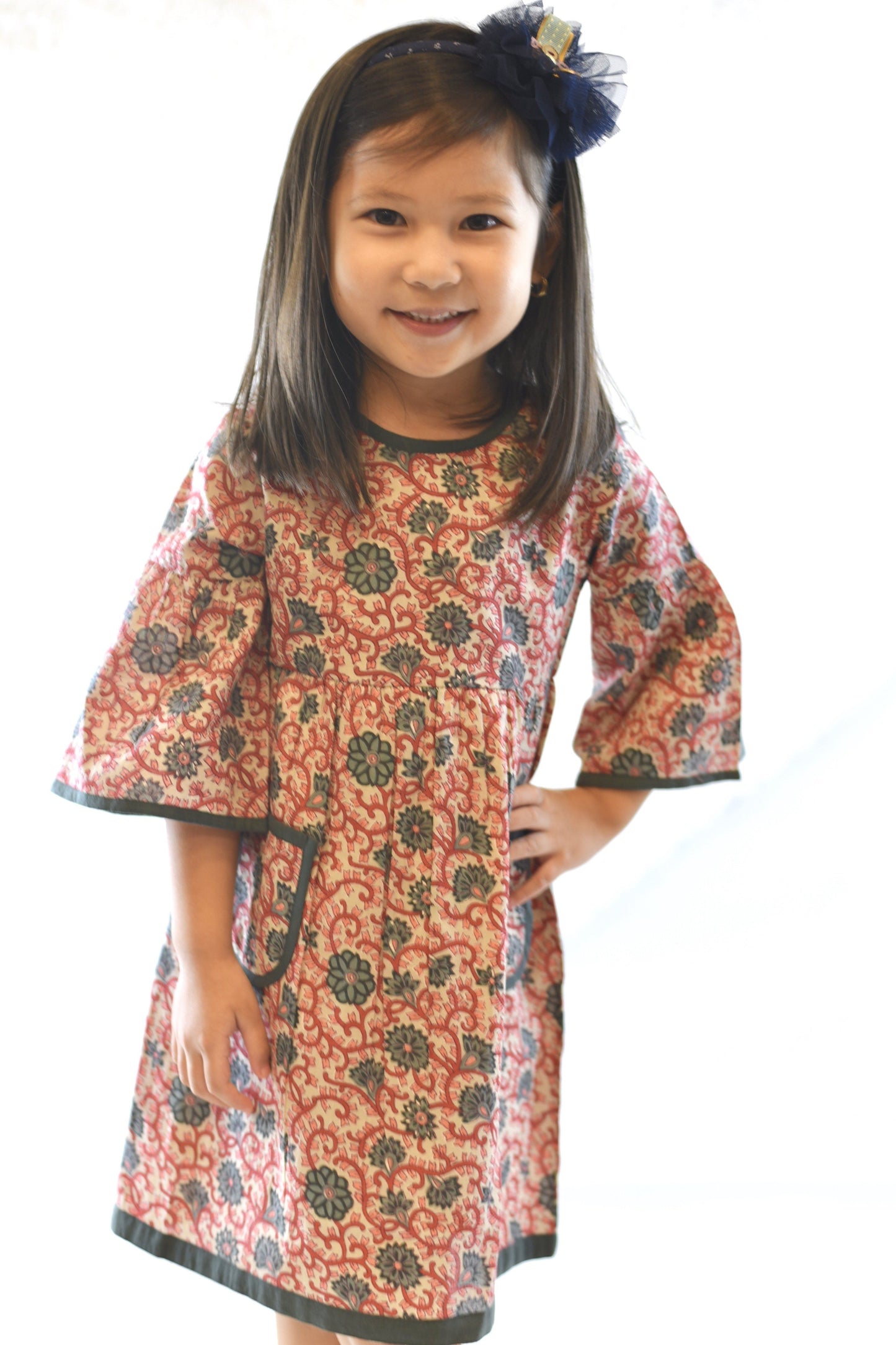 Floral Bell Sleeves Shift Dress Dress Yo Baby Wholesale