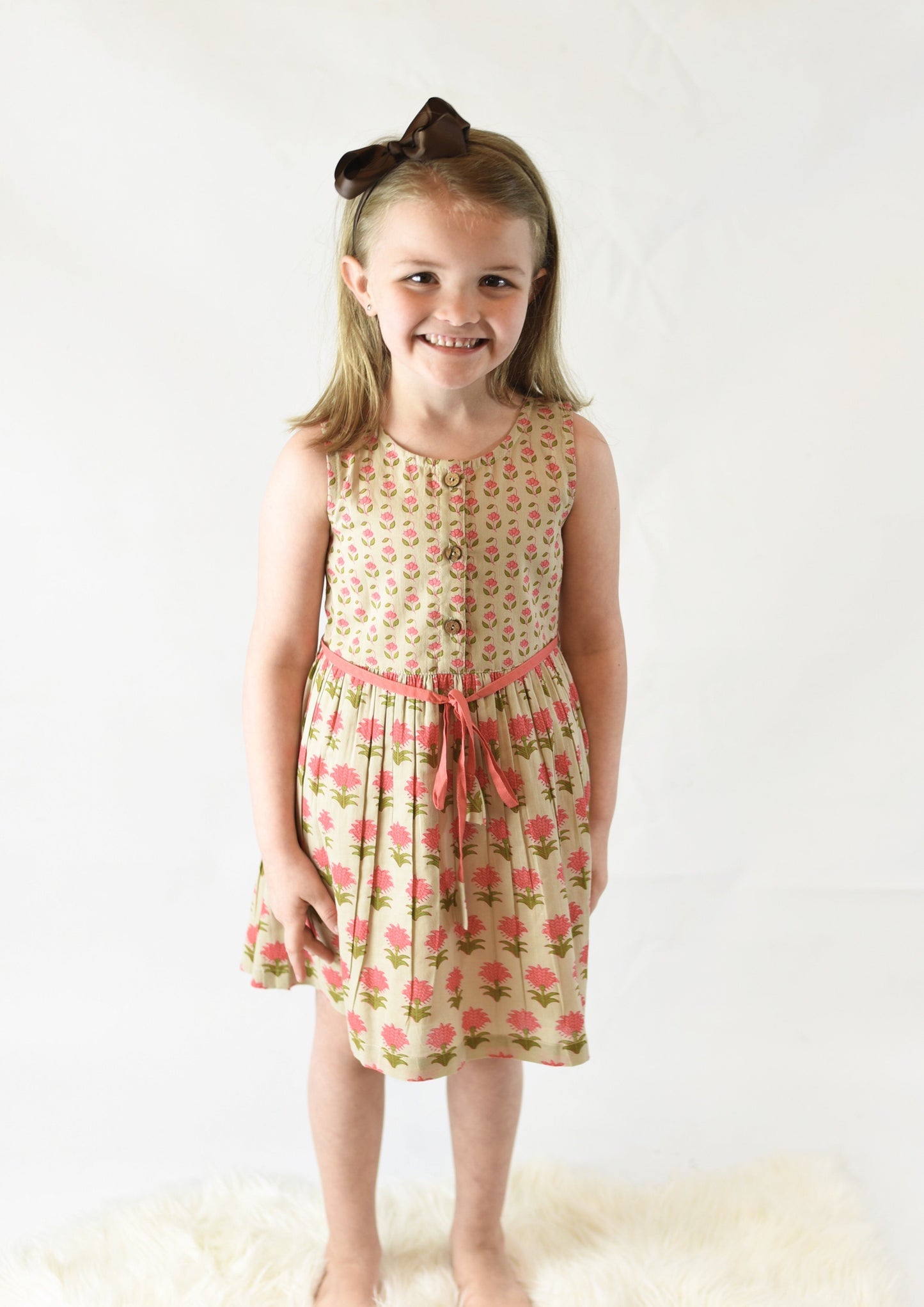 Floral Shift Dress With Drawstring Detail Dress Yo Baby Wholesale