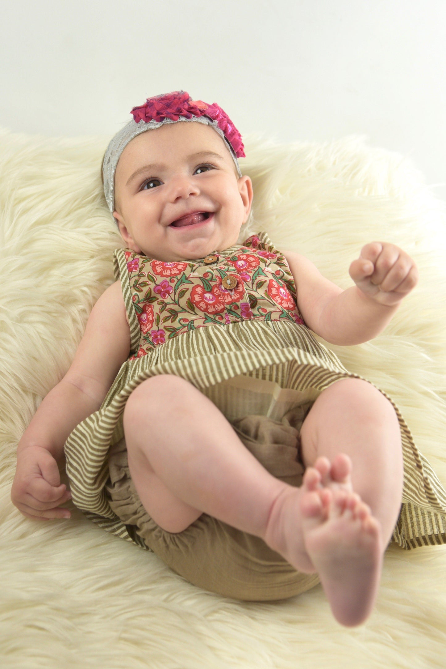 Floral & Stripes Shift Dress Dress Yo Baby Wholesale