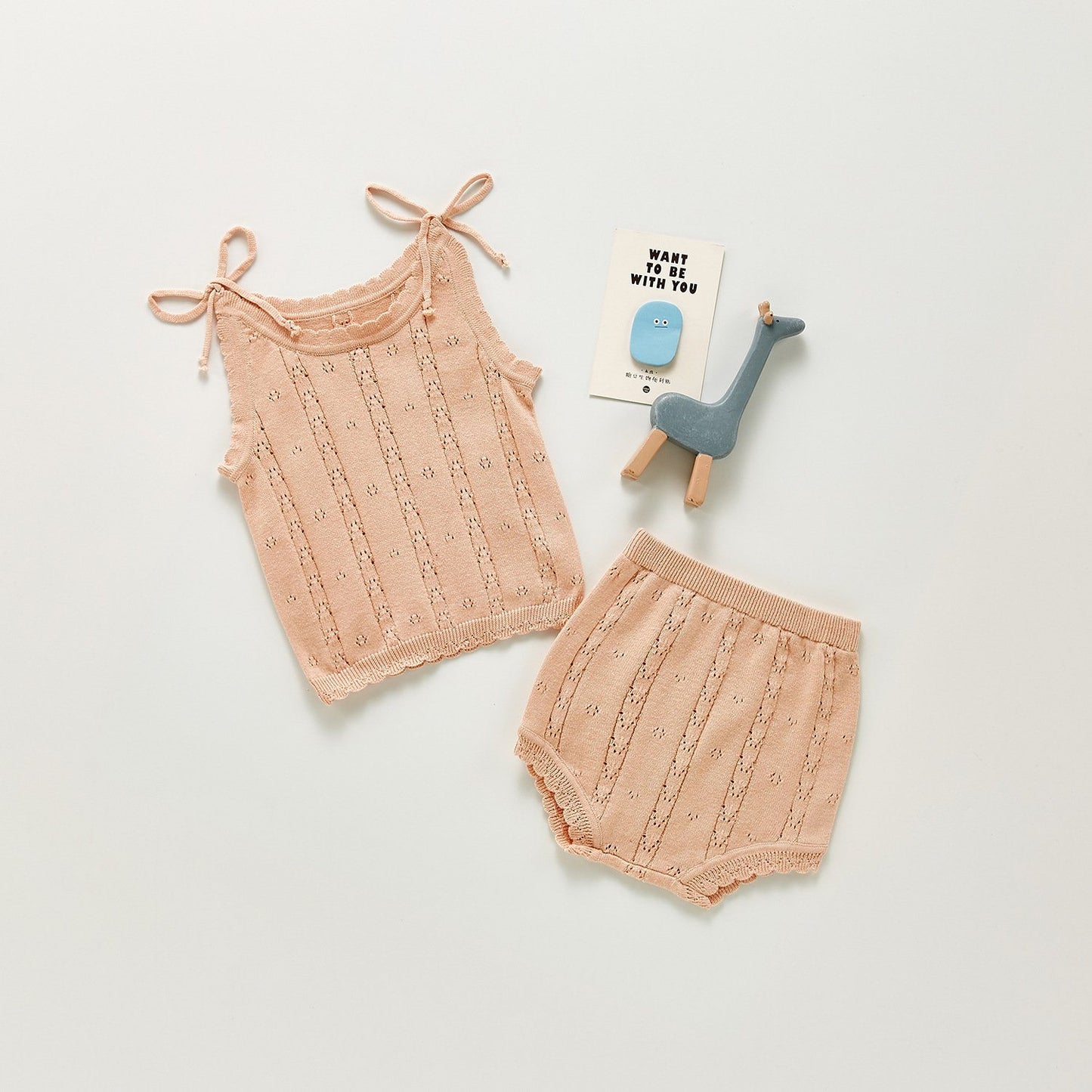 Girls Knitted Sweater Top & Shorts 2 Pc Set Yo Baby India